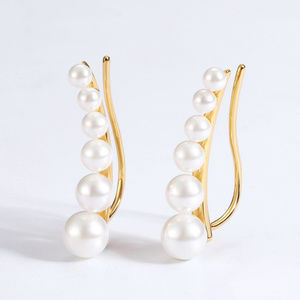Pearl Earrings Click on earring Unique earrings